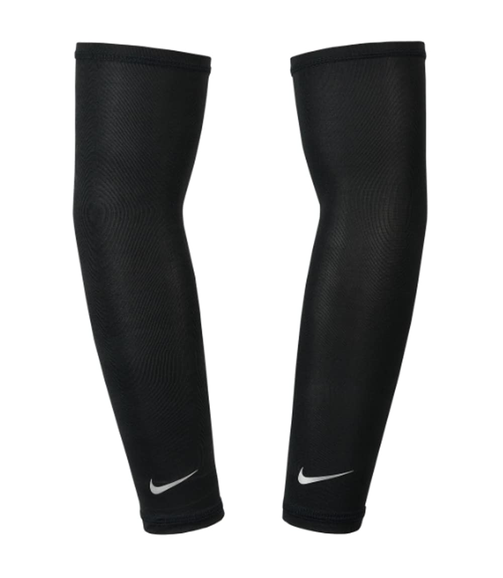 Nike Dri-Fit UV Solar Arm Sleeves - 1 Pair - Unisex - Adult (Black Adult S/M)